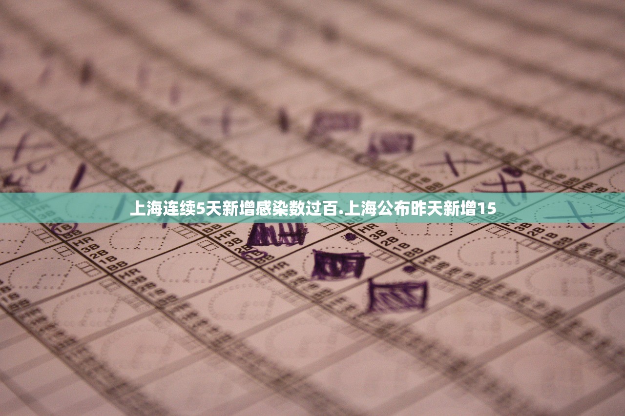 上海连续5天新增感染数过百.上海公布昨天新增15
