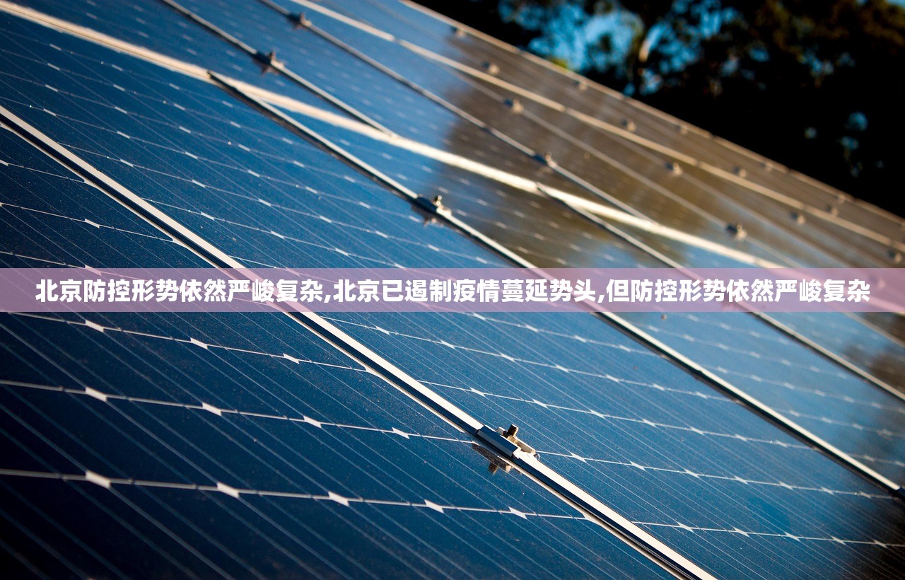 北京防控形势依然严峻复杂,北京已遏制疫情蔓延势头,但防控形势依然严峻复杂