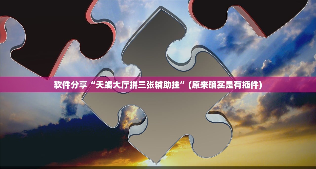 软件分享“天蝎大厅拼三张辅助挂”(原来确实是有插件)