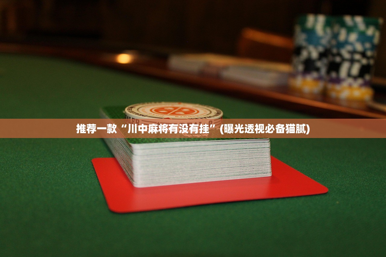 推荐一款“川中麻将有没有挂”(曝光透视必备猫腻)