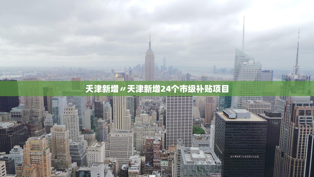 天津新增〃天津新增24个市级补贴项目