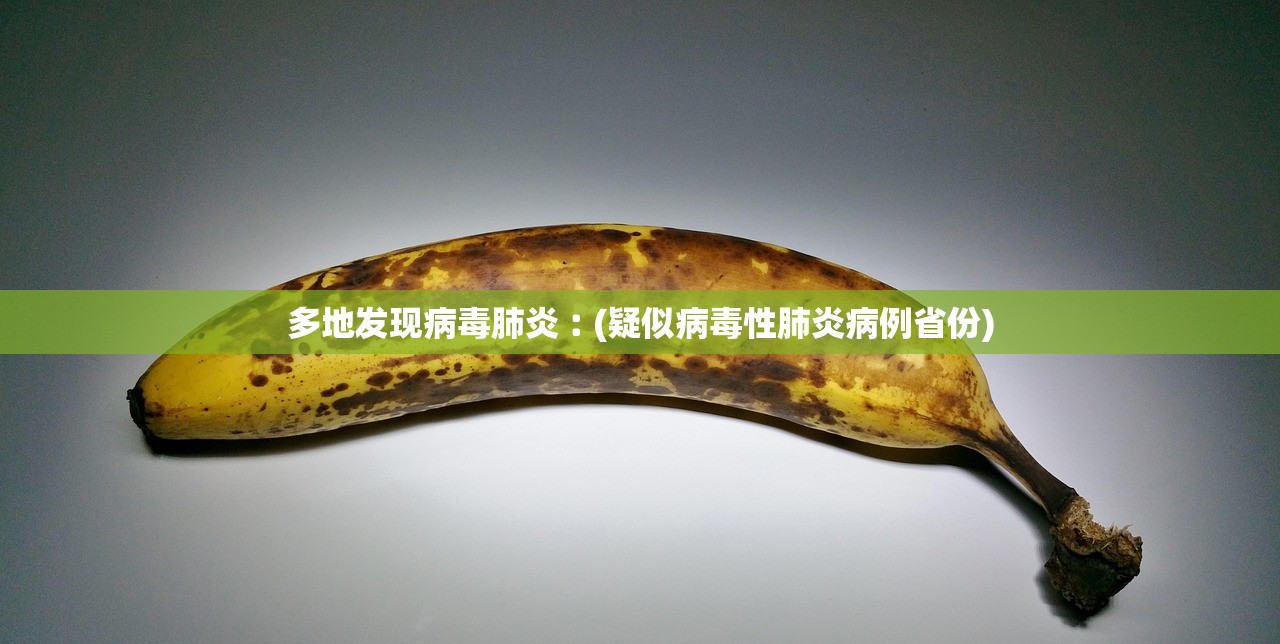 多地发现病毒肺炎︰(疑似病毒性肺炎病例省份)